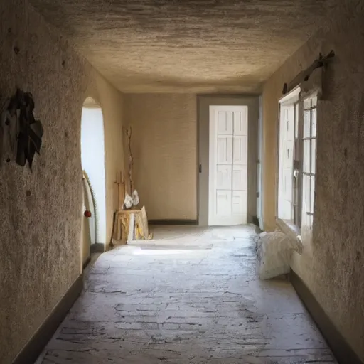 Image similar to secret room upstairs above the family room, behind the wall, accessible by knowing, secret entrance, comforting and familiar, alive, only visited during dreams,