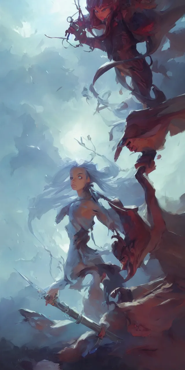 Prompt: spellblade, behance hd artstation by jesper ejsing by rhads, makoto shinkai and lois van baarle, ilya kuvshinov, ossdraws