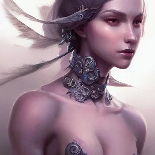 Image similar to full body portrait of an girl, D&D, fantasy, intricate, elegant, highly detailed, digital painting, artstation, concept art, smooth, sharp focus, illustration, art by artgerm and greg rutkowski and peter mohrbacher