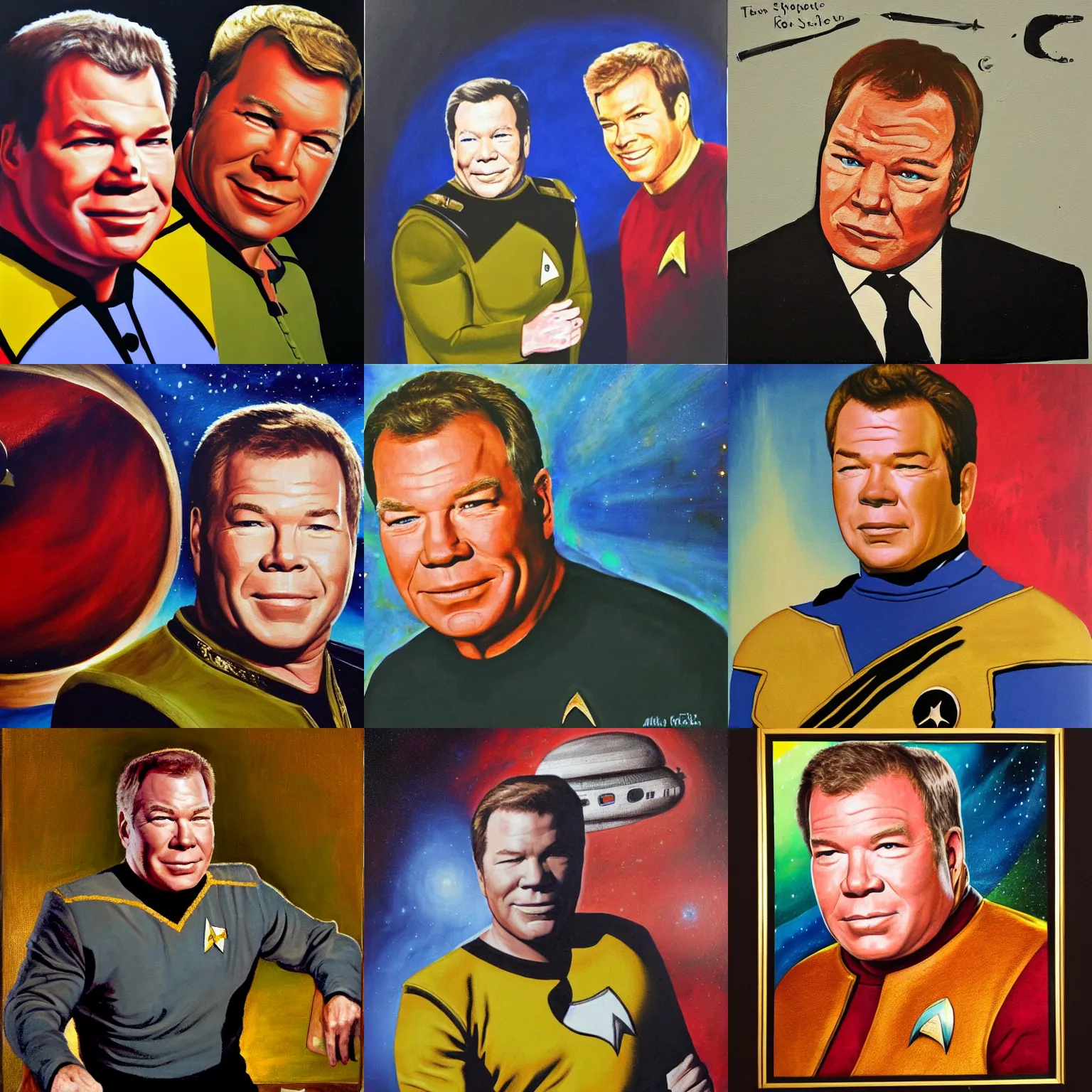 Prompt: a 17th painting with william shatner as james t. kirk