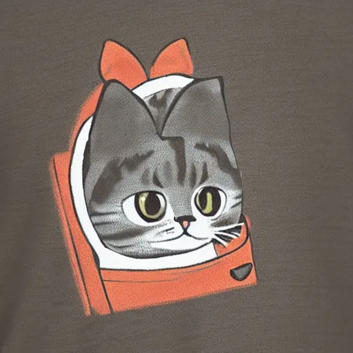 Image similar to cute cat in the pocket of a tshirt