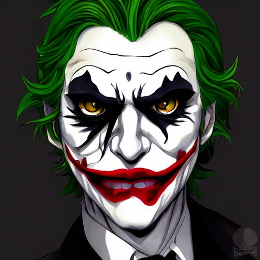 portrait of joker, anime fantasy illustration by | Stable Diffusion