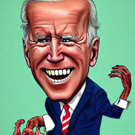 Image similar to freaky portrait of Joe Biden as Rat Fink by Ed 'Big Daddy' Roth