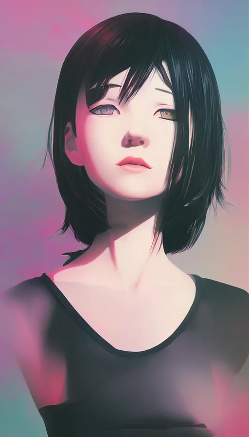 Image similar to techno artwork, by ilya kuvshinov