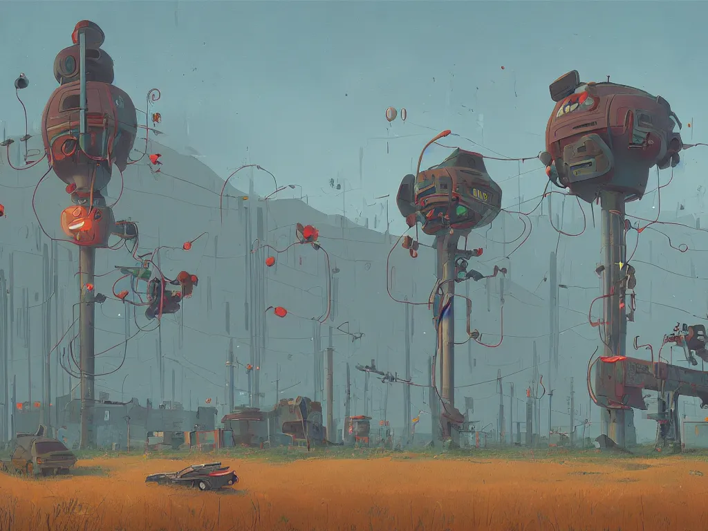 Image similar to an original art from Simon Stalenhag.