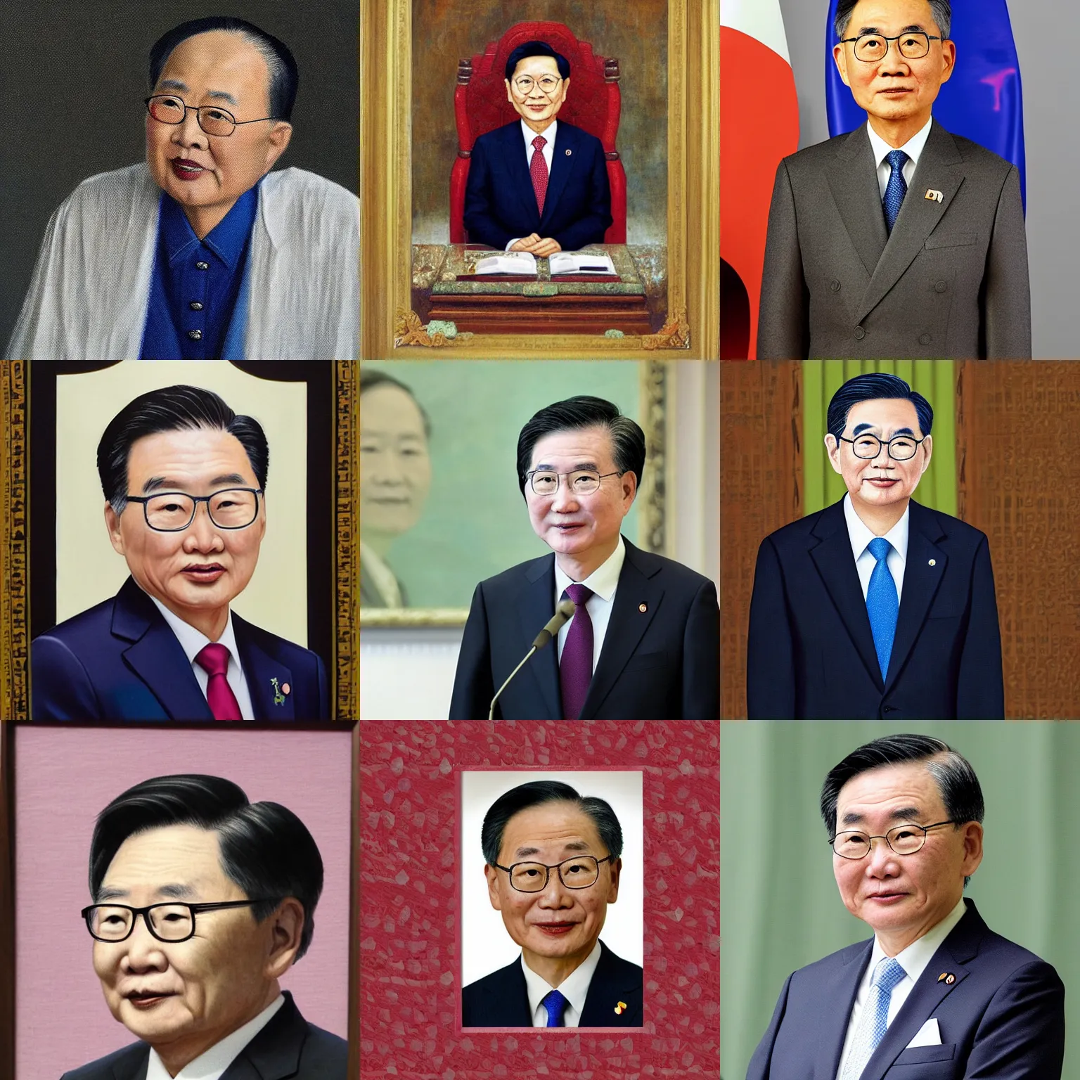 Prompt: portrait of Taiwan president