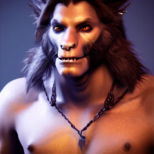 Image similar to cute handsome male werewolf from van helsing unreal engine hyperreallistic render 8k character concept art masterpiece