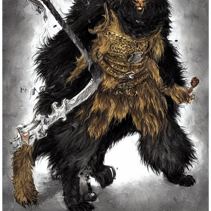 Prompt: Khajit Tabaxi Catfolk Humanoid with Maine Coon features and black fur holding two shortswords cloaked in shadow and wearing leather armor, Dungeons and Dragons, pure white background, Fantasy, Tarot card style, Half Body Portrait, High detail, hyper realistic