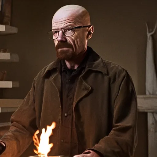 Image similar to Walter White in the witch's cauldron