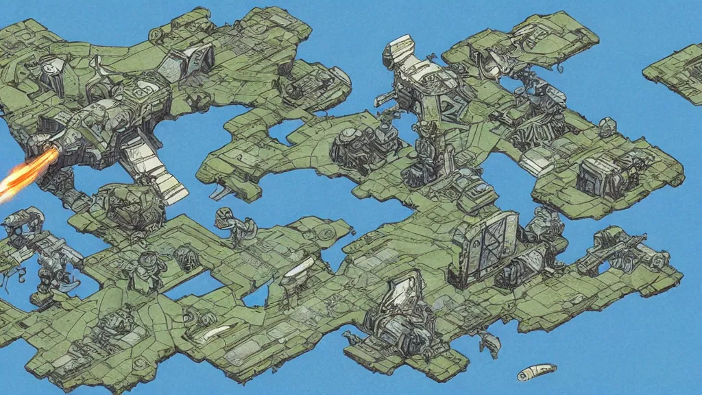 Image similar to a starship in the style of atlantis : the lost empire ( 2 0 0 1 )