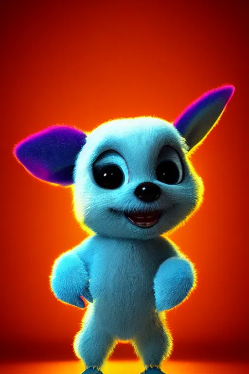 Image similar to colorful full body shot of a cute gizmo, trending on artstation, trending on deviantart ,cinematic backlighting, 8k, hyper detail, studio disney