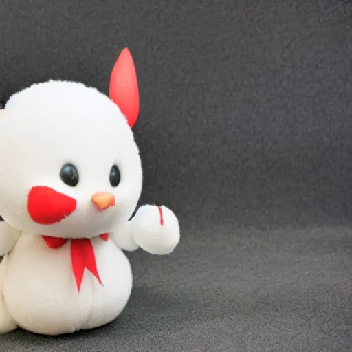 Prompt: A photograph of a Moogle in real life