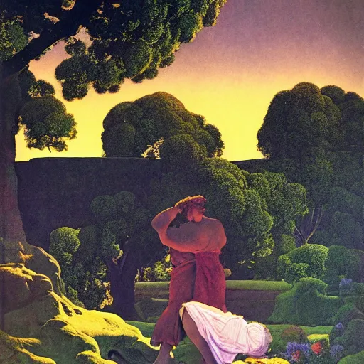 Prompt: Art by Maxfield Parrish