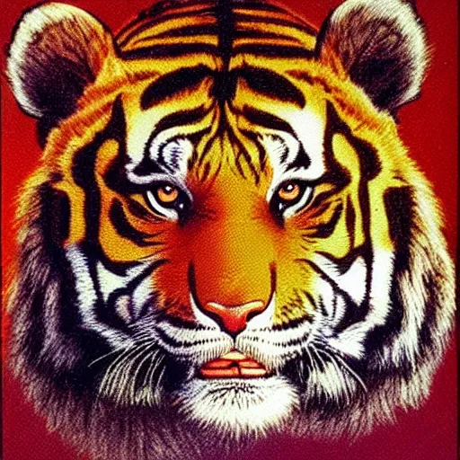 Image similar to an anthropomorphic tiger,
