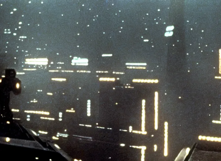 Image similar to scene from the 1972 science fiction film Blade Runner