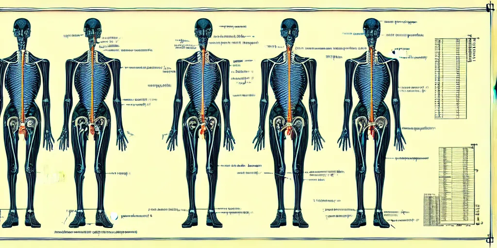 Image similar to technical diagram blueprint of anthropomorphic anatomical sip technician, performance enhanced salesman anatomy, snake oil sip tech technical blueprint plan