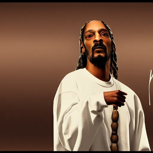 Image similar to snoop dog is jesus christ, cinematic, realistic, 8k, render, details