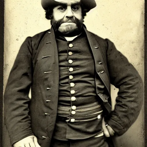 Image similar to portrait photograph of Danny DeVito as a Civil War confederate general