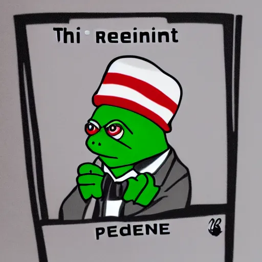 Prompt: president pepe.