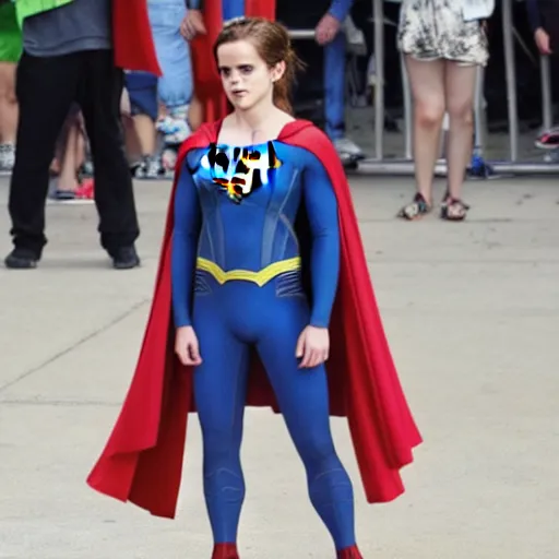 Image similar to Emma Watson as Superman