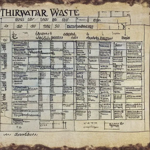 Image similar to train schedule for hogwart ’ s express, parchment paper, pen and ink, highly detailed,