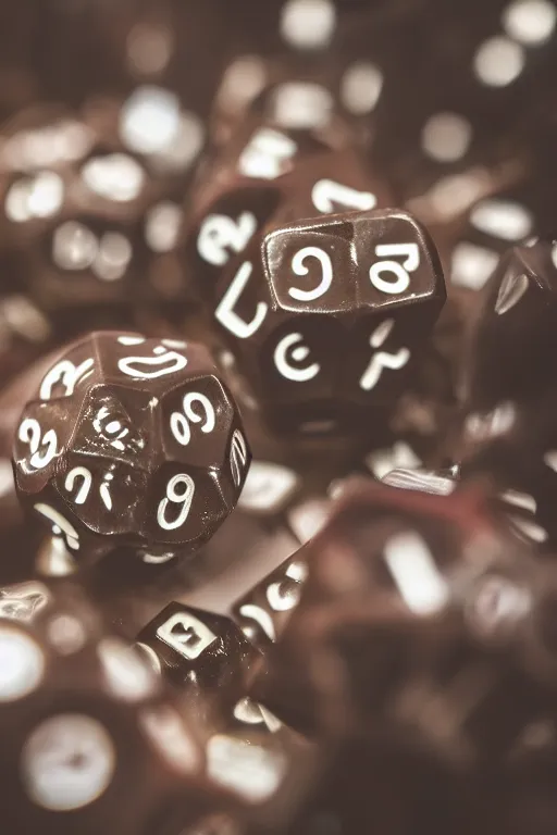 Image similar to closeup photographyof a mutated and futuristic Twenty sided dice, bokeh, sharp focus, intricate, highly detailed, 8k, cinematic, sharp focus