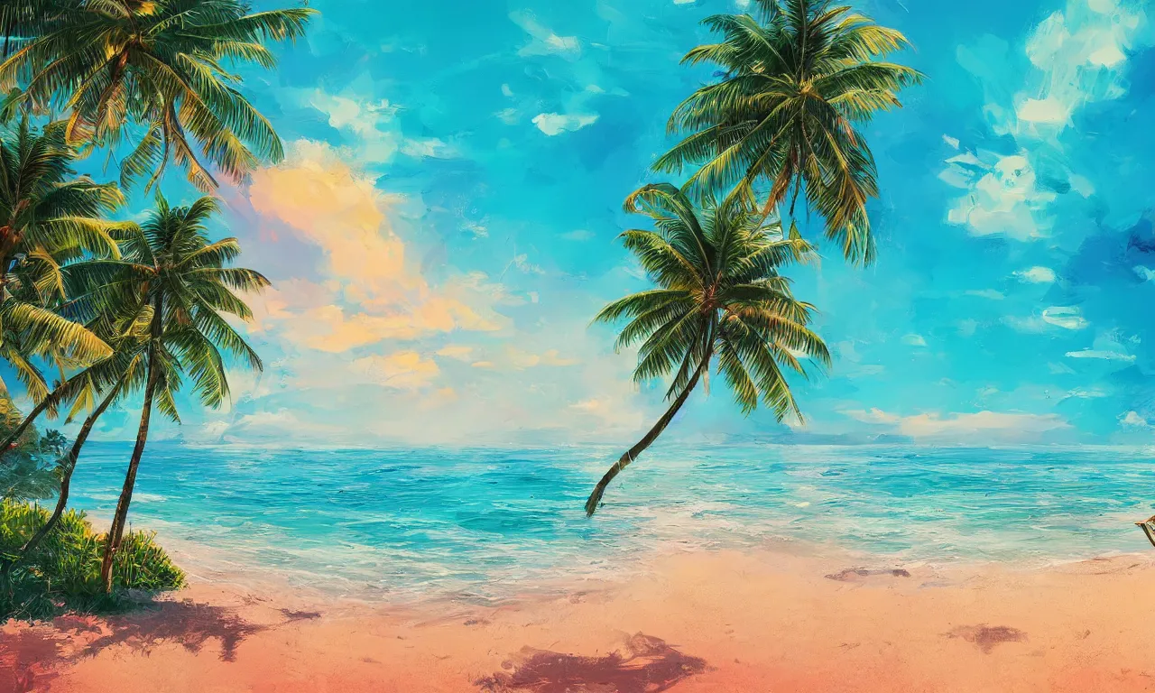 Image similar to paradise beach by alena aenami artworks in 4 k