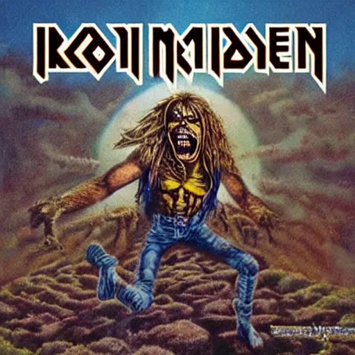 Prompt: an album cover from Iron Maiden but as hyper realistic BBC photography