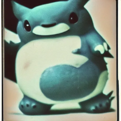 Image similar to 1 9 5 0 s polaroid picture of snorlax