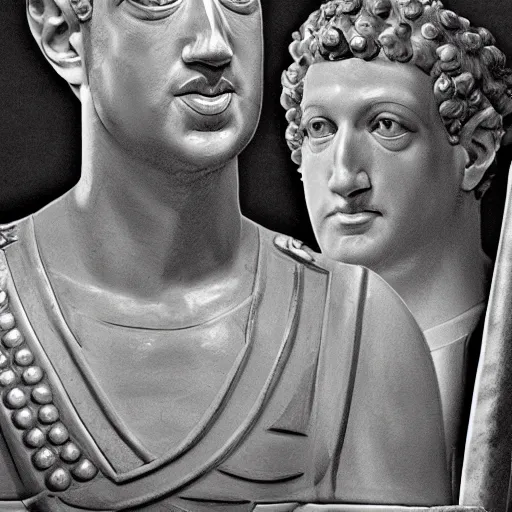 Prompt: Mark Zuckerberg as a greek emperor