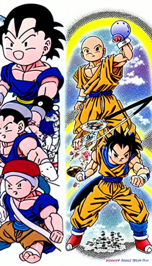 Image similar to the two complementary forces that make up all aspects and phenomena of life, by Akira Toriyama