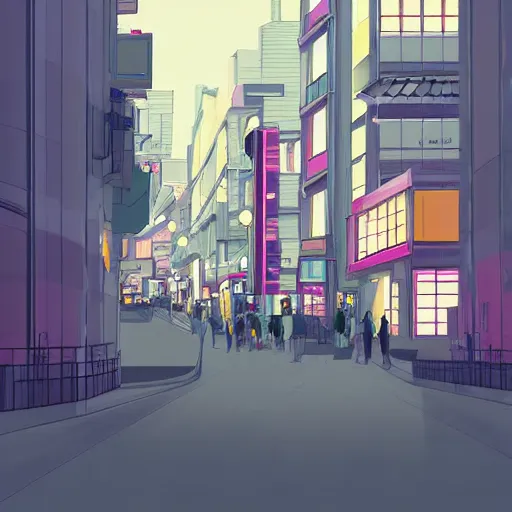 Image similar to pastel colored digital art of tokyo, trending on artstation