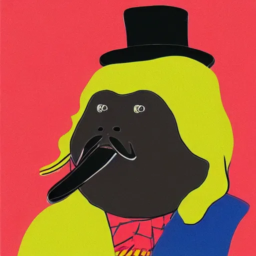 Prompt: a happy walrus by andy warhol, digital art, trending on artstation