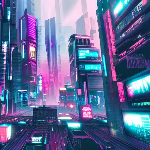 Image similar to cyberpunk city