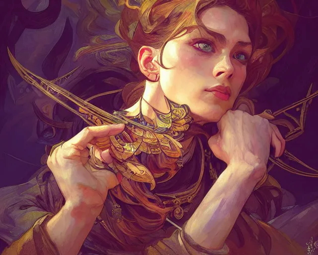 Image similar to photography of oskar kokoschka, deep focus, d & d, fantasy, intricate, elegant, highly detailed, digital painting, artstation, concept art, matte, sharp focus, illustration, hearthstone, art by artgerm and greg rutkowski and alphonse mucha