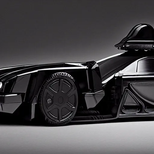 Prompt: a car inspired by Darth Vader