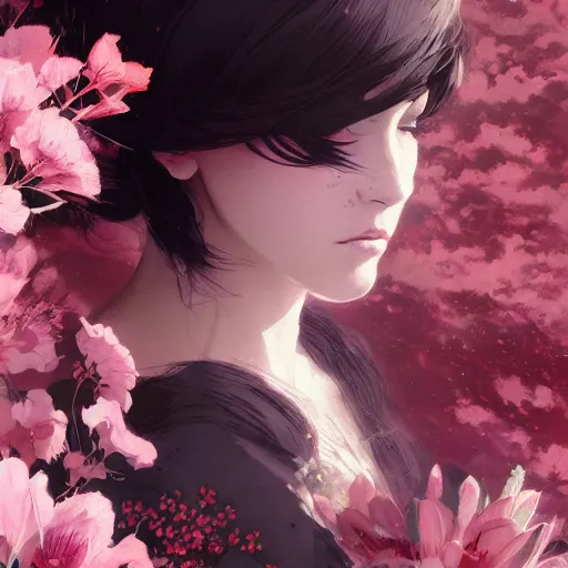 Image similar to kittens in flowers, intricate complexity, by greg rutkowski, artgerm, ross tran, conrad roset, takato yomamoto, ilya kuvshinov. 4 k, beautiful, cinematic dramatic atmosphere