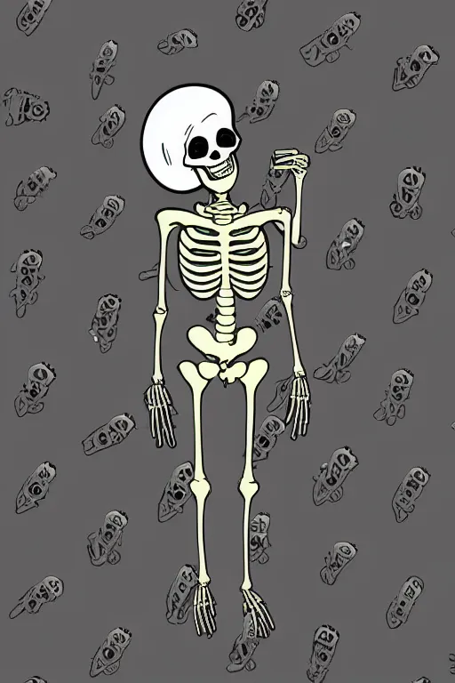 Prompt: Drug addict skeleton, sticker, andromorphic, colorful, illustration, highly detailed, simple, smooth and clean vector curves, no jagged lines, vector art, smooth