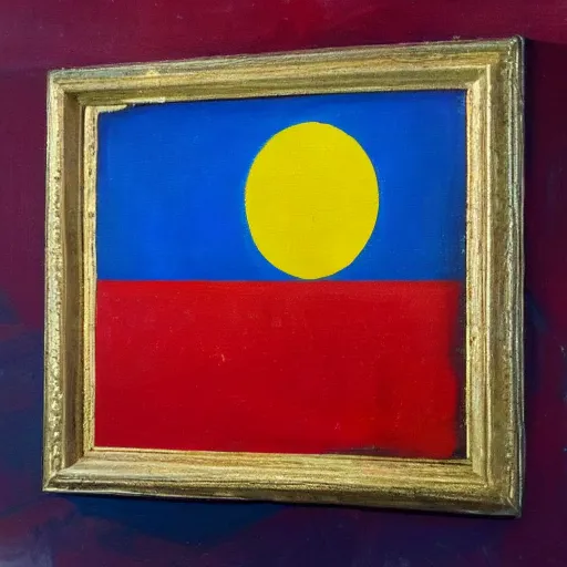 Prompt: an impasto oil painting of the german national flag