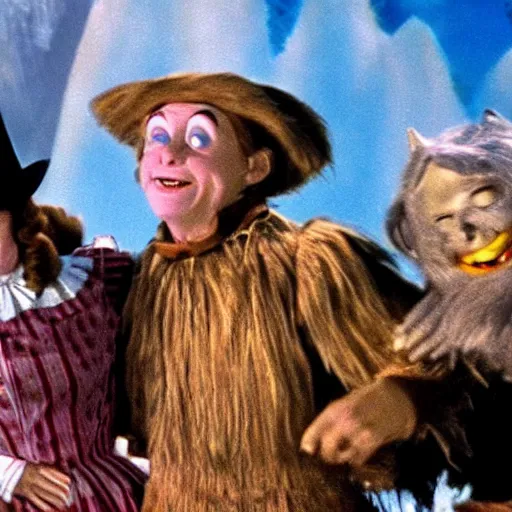 Image similar to Live Action Still of Jerma985 in The Wizard of Oz, real life, hyperrealistic, ultra realistic, realistic, highly detailed, epic, HD quality, 8k resolution, body and headshot, film still