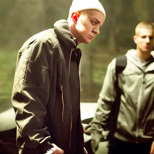 Image similar to Eminem in Twilight, movie still