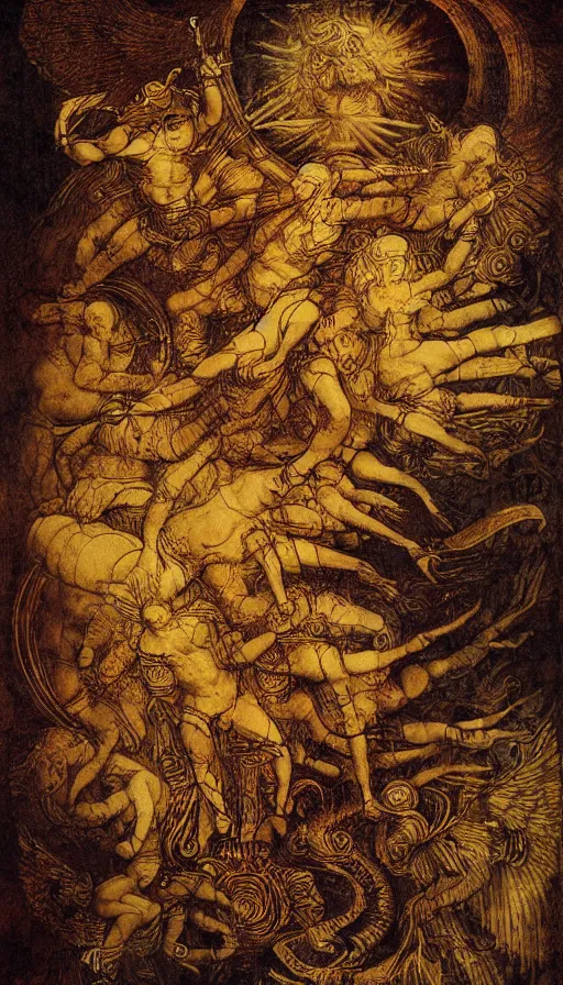 Image similar to psytrance artwork, by leonardo da vinci