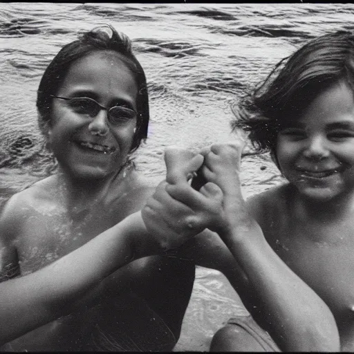 Prompt: gene pool in the hands of a black rock, 35mm grainy film photography