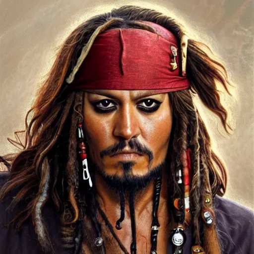 epic portrait of jack sparrow, detailed, digital | Stable Diffusion