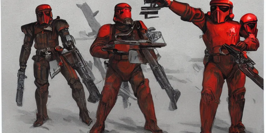 Prompt: Soviet Tesla Trooper from Red Alert 2, epic, concept art