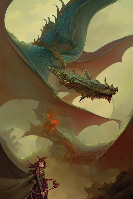 Prompt: portrait of a dragon, stylized illustration by peter mohrbacher, moebius, juan gimenez, colorful comics style,