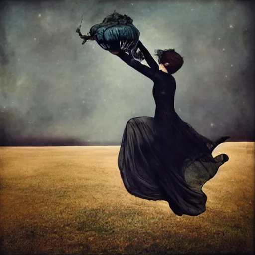 Prompt: phantom grip, the edge of the universe (on film), by Ida Rentoul Outhwaite and Brooke Shaden