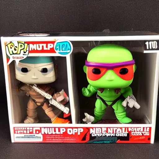 Image similar to 3 cute tmnt funko pop