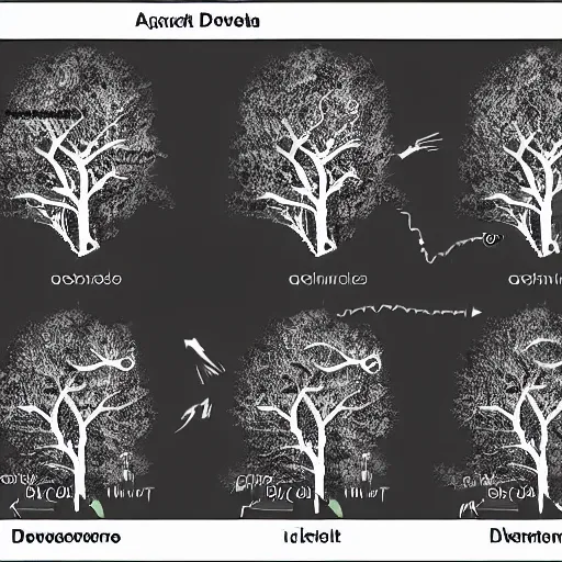 Prompt: a scientific diagram of a generative adversarial network that processes tree data