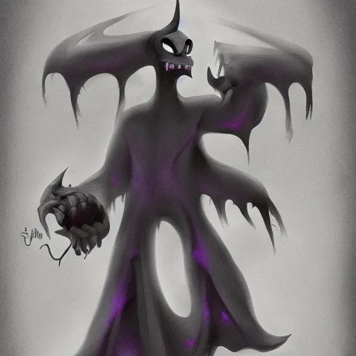 Image similar to a ghostly demon, pixar, concept art